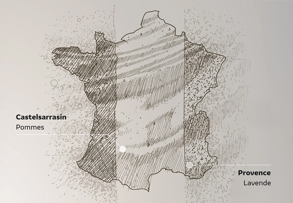 Emplacement de productions extradry